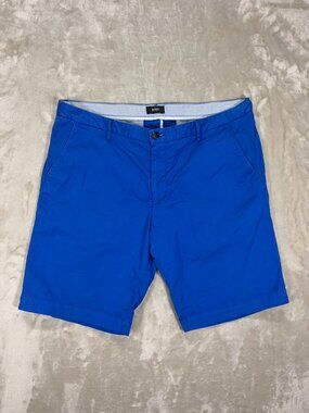 Boss Hugo Boss Men's Shorts Flat Front Chino Blue - Size 36R